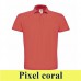 PUI10 B&C ID.001 unisex galléros (piqué) póló pixel coral